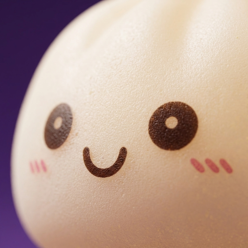 Dumpling Squishy Nachtlampje Maanlicht Wit — macro-close-up van de textuur