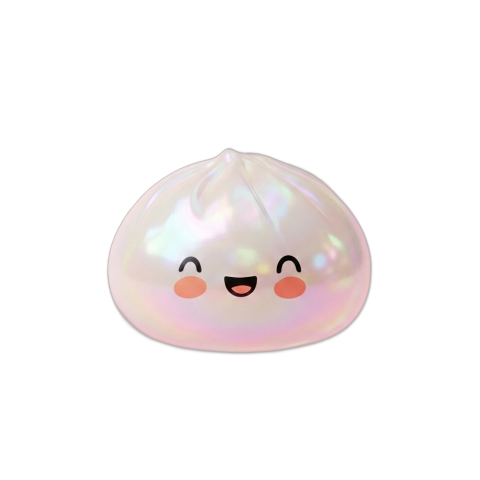 Dumpling Squishy Wolkwit Editie tijdens het knijpen, zacht materiaal