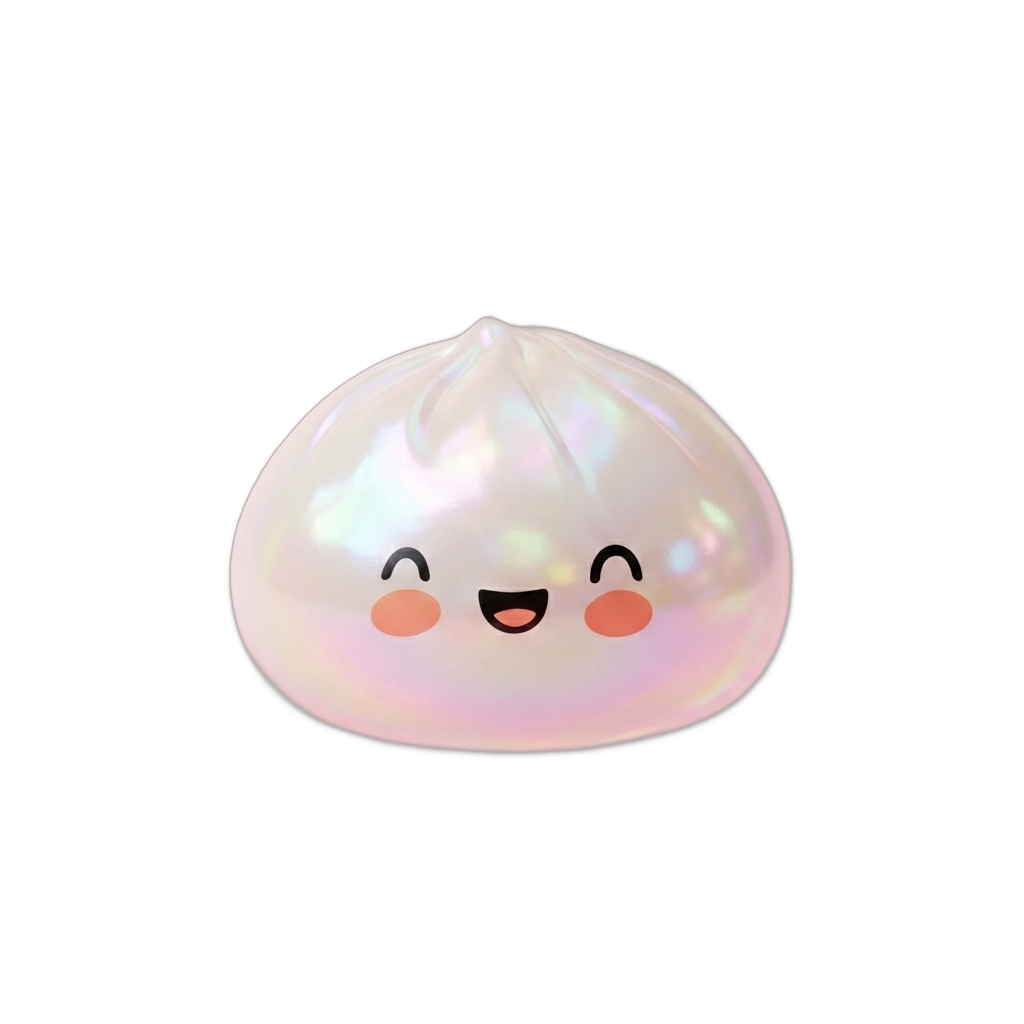 Dumpling Squishy Blanc Wolkwit Editie tijdens het knijpen, zacht materiaal