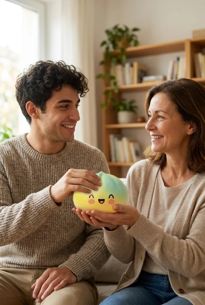 Squishy Dumpling Yellow Fade Zonsondergang als cadeau-idee