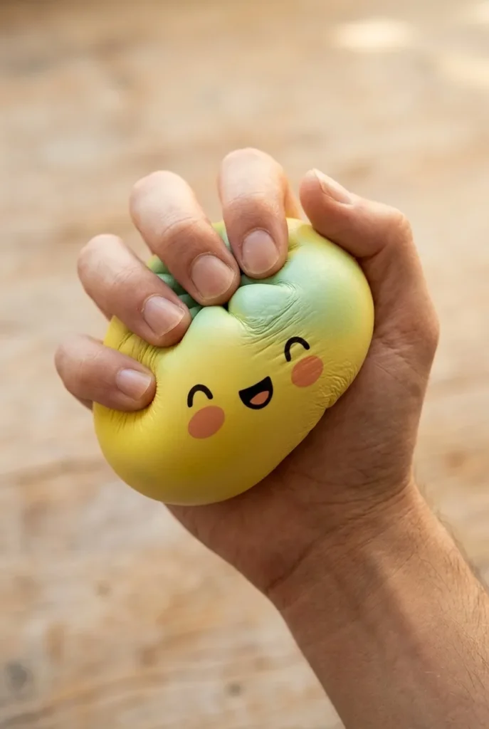 Squishy Dumpling Yellow Fade Zonsondergang tijdens het knijpen