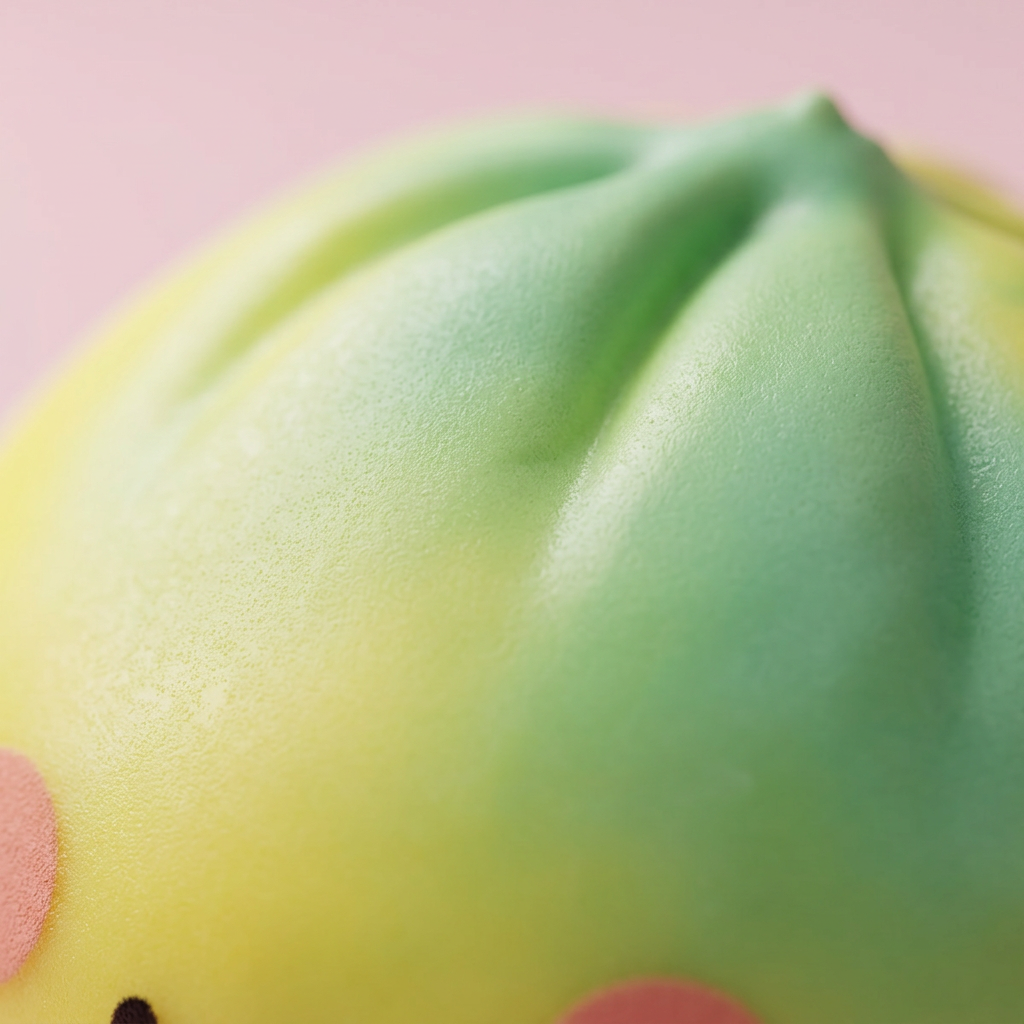 Squishy Dumpling Yellow Fade Zonsondergang — macro-close-up van de textuur