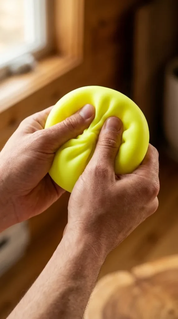 Dumpling Squishy Nachtlampje Zonnig Geel tijdens het knijpen