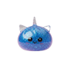 Dumpling Squishy Eenhoorn Glitter Blauw tijdens het knijpen, zacht materiaal