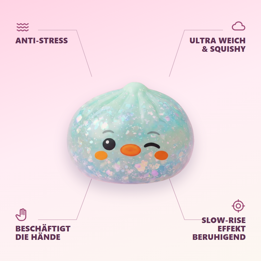 Dumpling Squishy Pinguïn IJzig Mintgroen — zijn voordelen