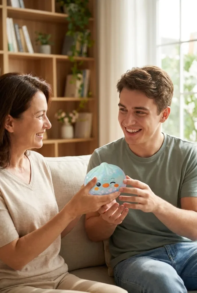 Dumpling Squishy Pinguïn IJzig Mintgroen als cadeau-idee