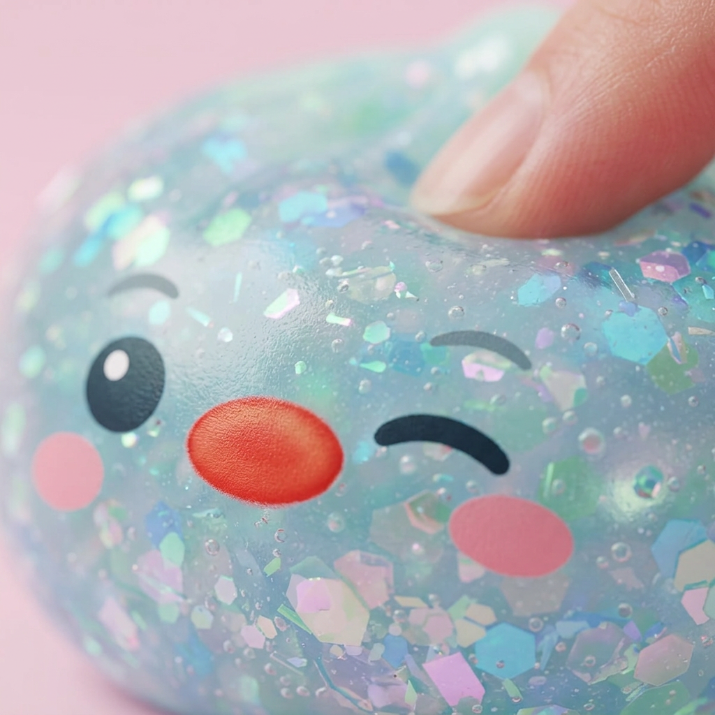 Dumpling Squishy Pinguïn IJzig Mintgroen — macro-close-up van de textuur