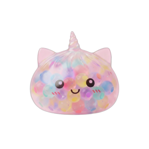 Squishy Dumpling Unicorn Bubble Pastel Multicolor tijdens het knijpen, zacht materiaal