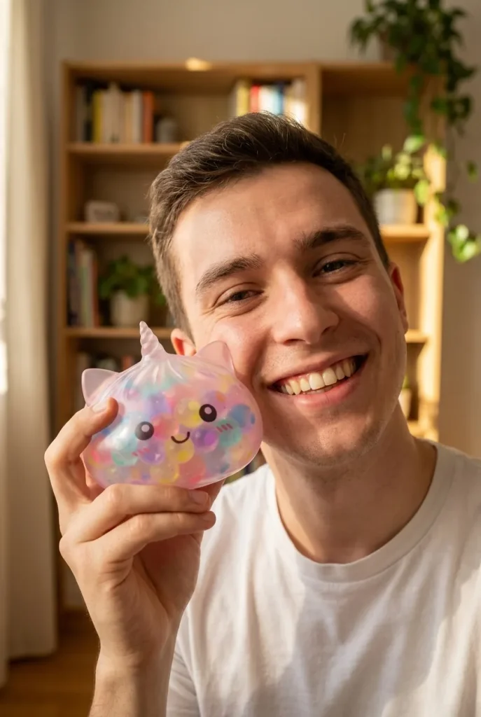 Squishy Dumpling Unicorn Bubble Pastel Multicolor in het dagelijks leven
