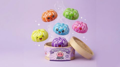 Squishy Dumpling Mystery Happy Faces tijdens het knijpen, zacht materiaal