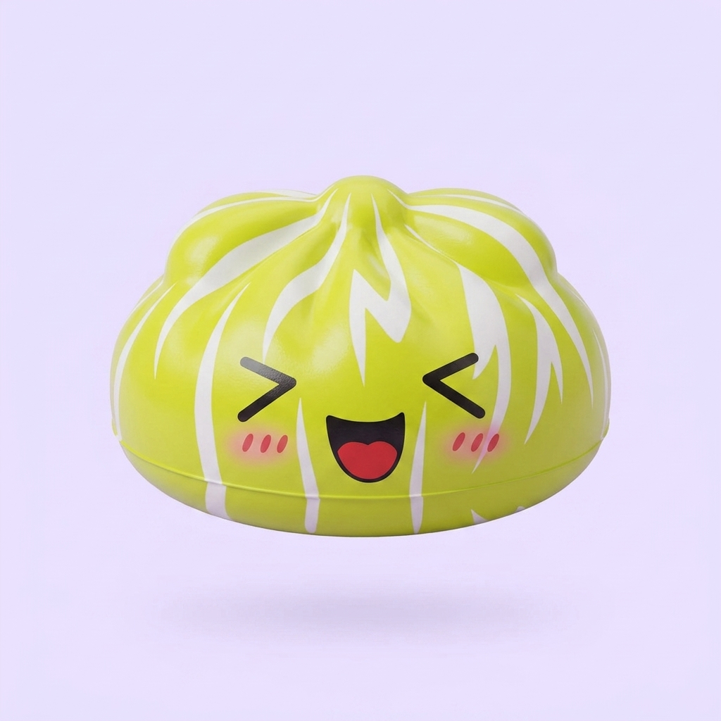 Squishy Dumpling Mystery Happy Faces tijdens het knijpen, zacht materiaal