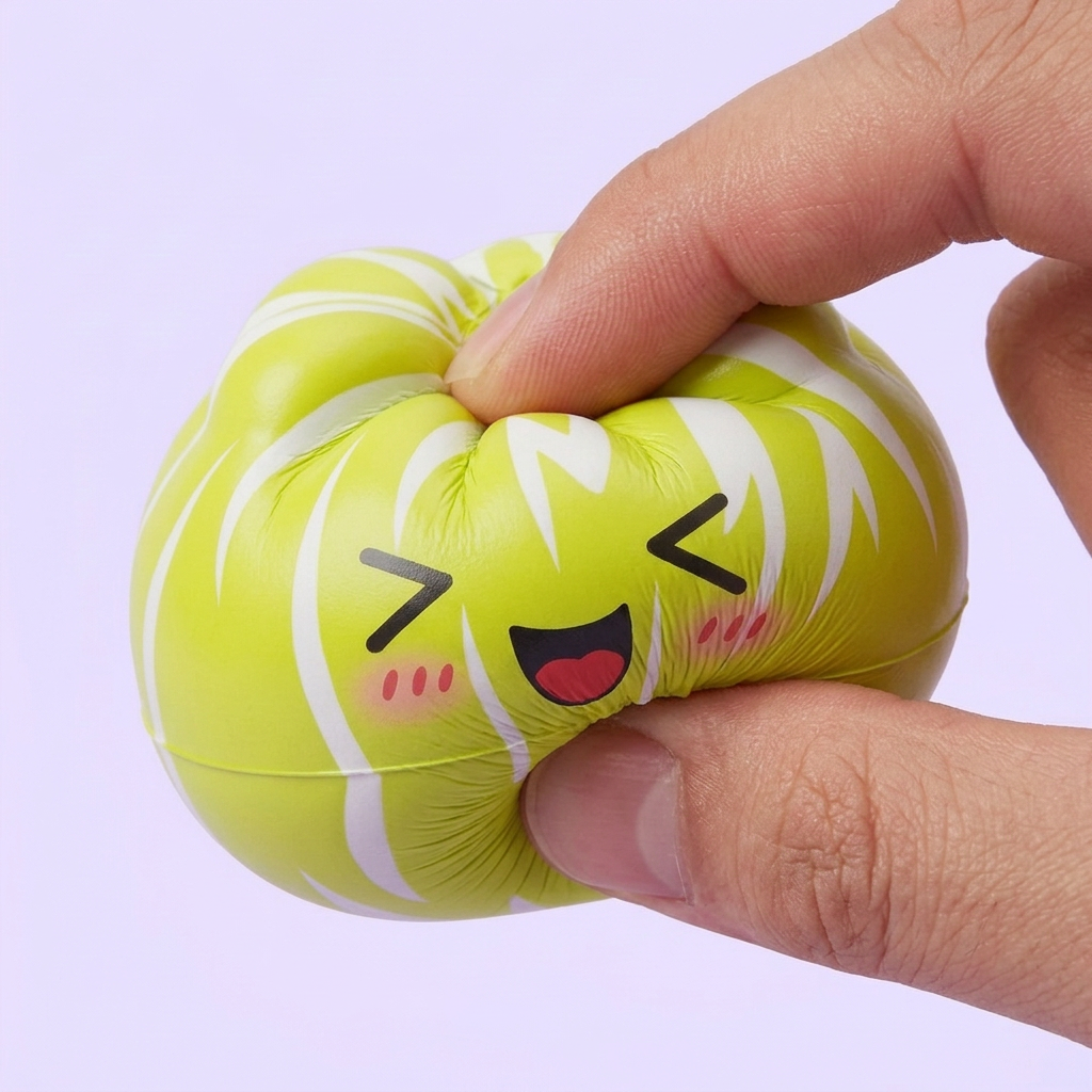 Squishy Dumpling Mystery Happy Faces — slow-rise effect, het schuim vert langzaam terug