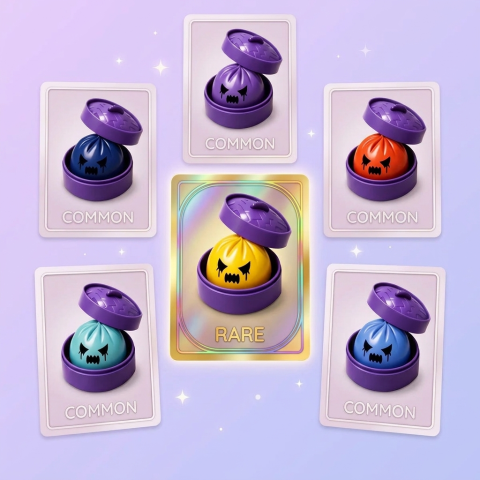 Squishy Dumpling Spook Mystery tijdens het knijpen, zacht materiaal