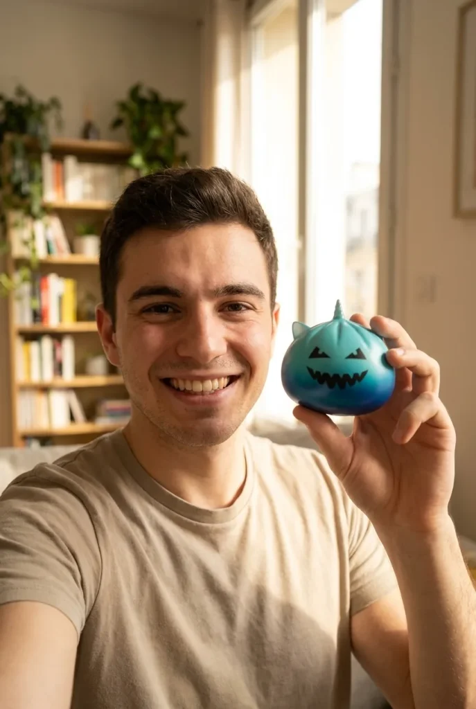 Squishy Dumpling Mystery Halloween Unicorn Gehoornd in het dagelijks leven