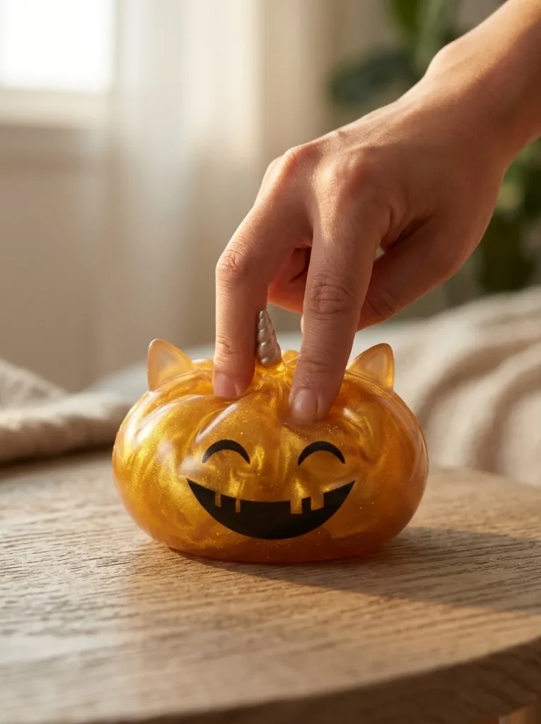 Squishy Dumpling Mystery Halloween Unicorn Gehoornd tijdens het knijpen