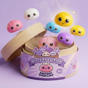 Dumpling Squishy Mystery Pop Grote Ogen tijdens het knijpen, zacht materiaal