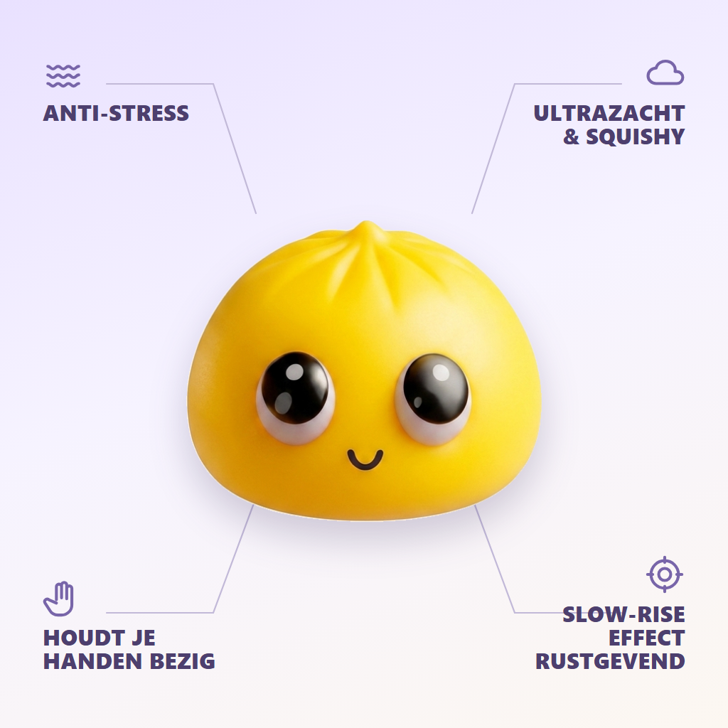 Dumpling Squishy Mystery Pop Grote Ogen — zijn voordelen