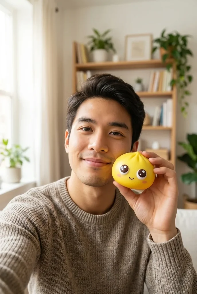Dumpling Squishy Mystery Pop Grote Ogen in het dagelijks leven
