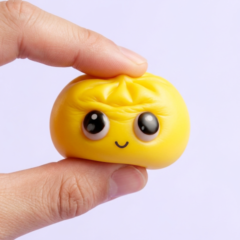 Dumpling Squishy Mystery Pop Grote Ogen tijdens het knijpen, zacht materiaal