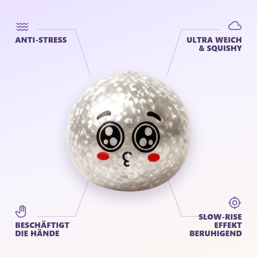 Squishy Dumpling Mystery Puppy Eyed Glitterhuid — zijn voordelen
