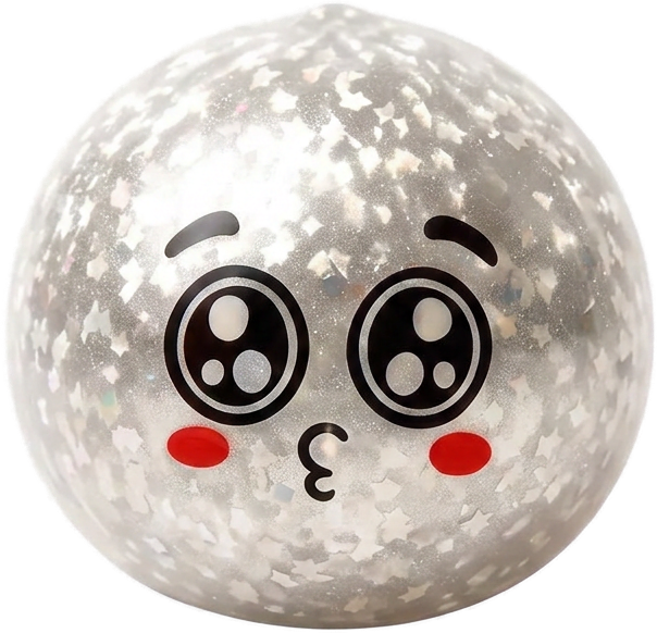 Squishy Dumpling Mystery Puppy Eyed Glitterhuid tijdens het knijpen, zacht materiaal