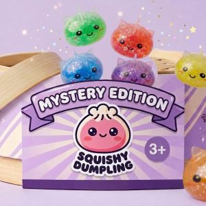 Squishy Dumpling Eenhoorn Mystery Glitter tijdens het knijpen, zacht materiaal