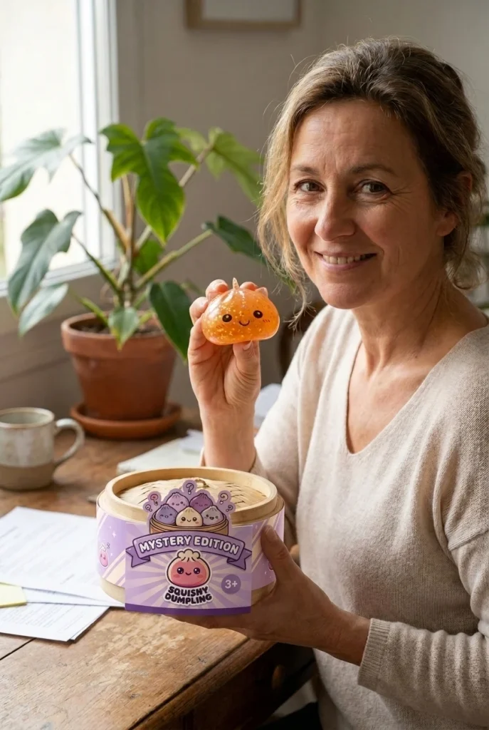 Squishy Dumpling Eenhoorn Mystery Glitter met zijn doos