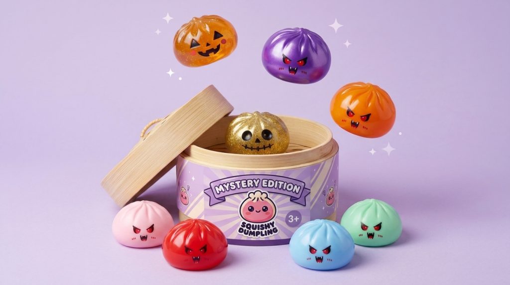 Squishy Dumpling Vampire Mystery Bloedrood tijdens het knijpen, zacht materiaal