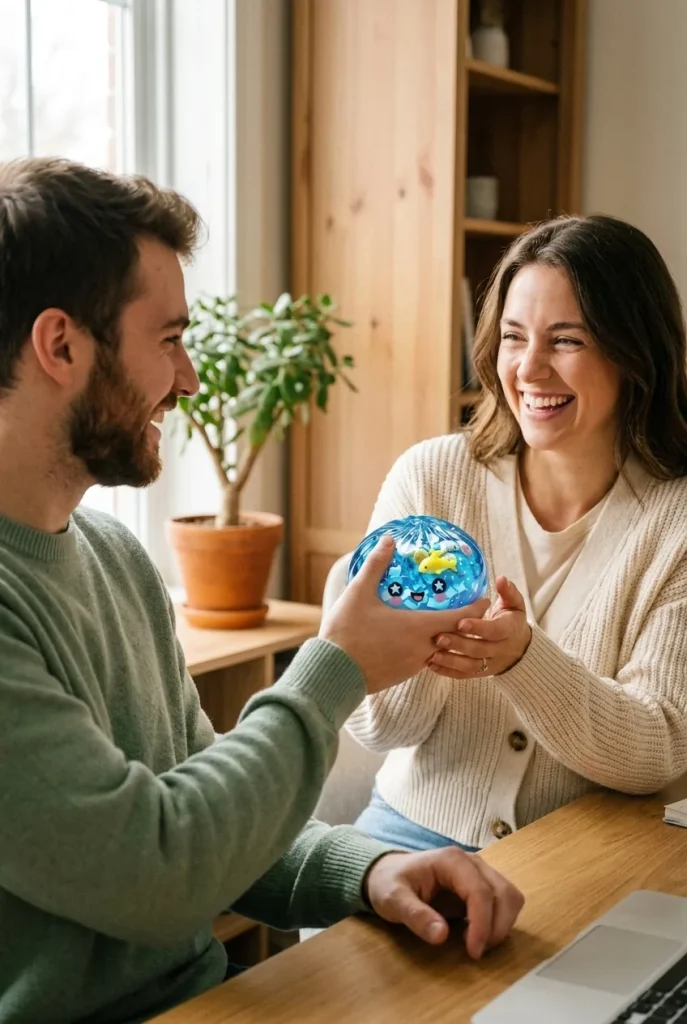 Squishy Dumpling Glitter Ocean Koraalrif als cadeau-idee