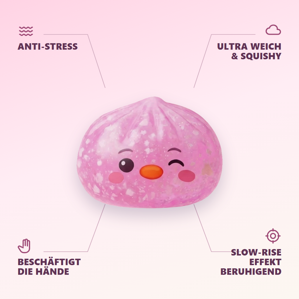 Penguin Dumpling Squishy Candy Roze — zijn voordelen