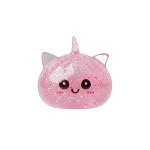 Glitter Dumpling Squishy Eenhoorn Roze tijdens het knijpen, zacht materiaal