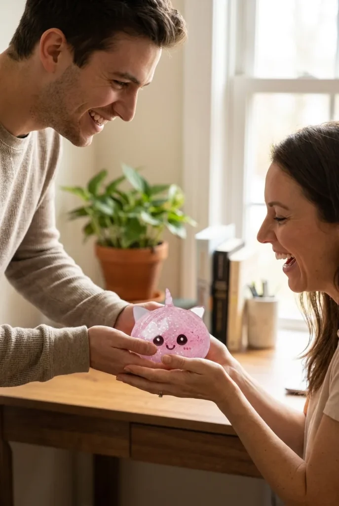 Glitter Dumpling Squishy Eenhoorn Roze als cadeau-idee