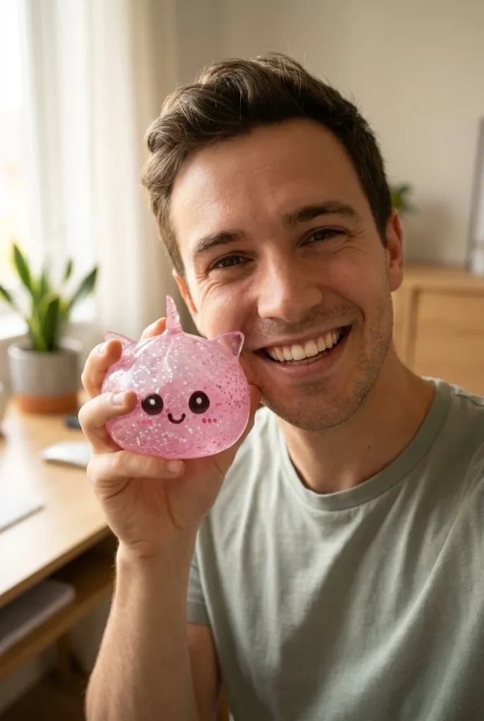 Glitter Dumpling Squishy Eenhoorn Roze in het dagelijks leven