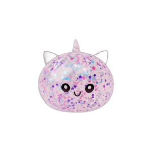 Dumpling Squishy Unicorn Sparkle Wit tijdens het knijpen, zacht materiaal