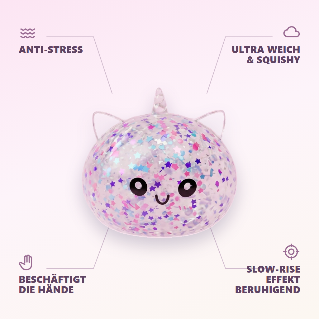 Dumpling Squishy Unicorn Sparkle Wit — zijn voordelen