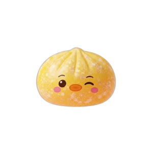 Dumpling Squishy Pinguïn Boterbloemgeel tijdens het knijpen, zacht materiaal